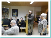 Begrüßung im Vereinsheim durch Obmann Albert Begrüßung im Vereinsheim durch Obmann Albert